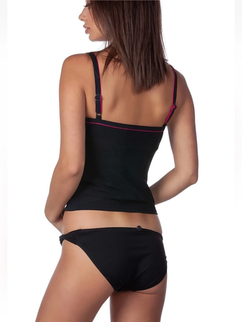 Panache Grace Black Underwire Tankini Swim Top Size 30H NWT